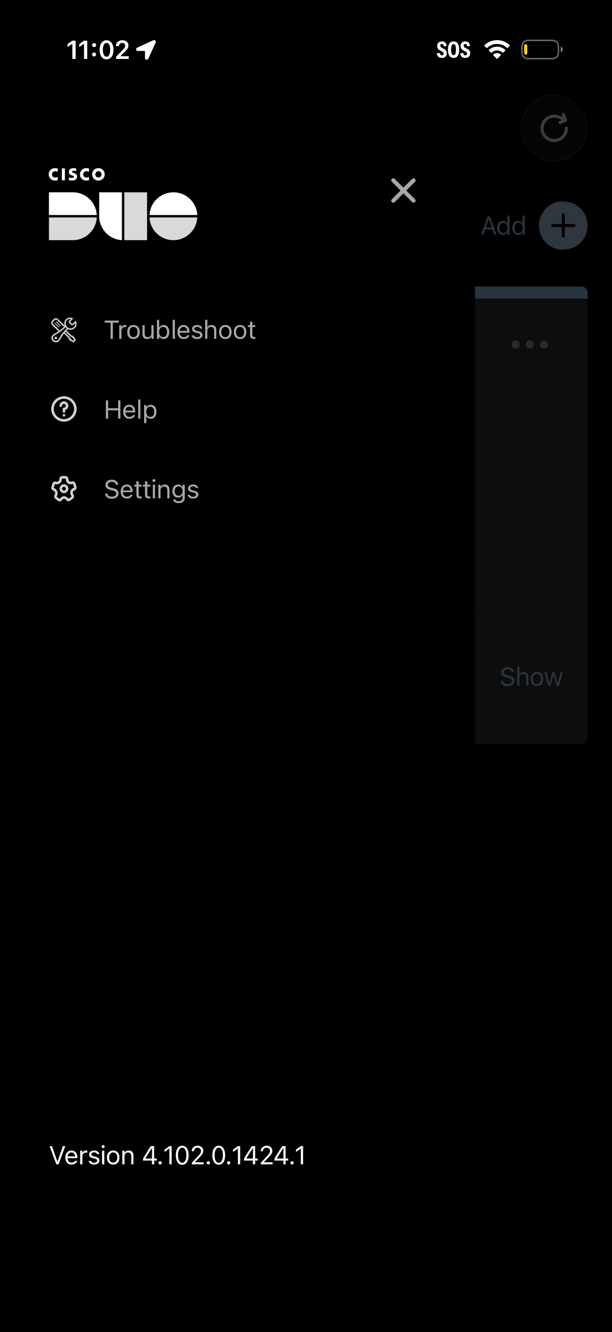 duo-mobile navigation screenshot